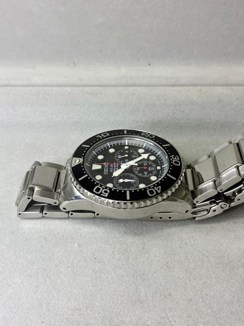 SEIKO PROSPEX ダイバー腕時計 V175-0AD0 クオーツ 稼働