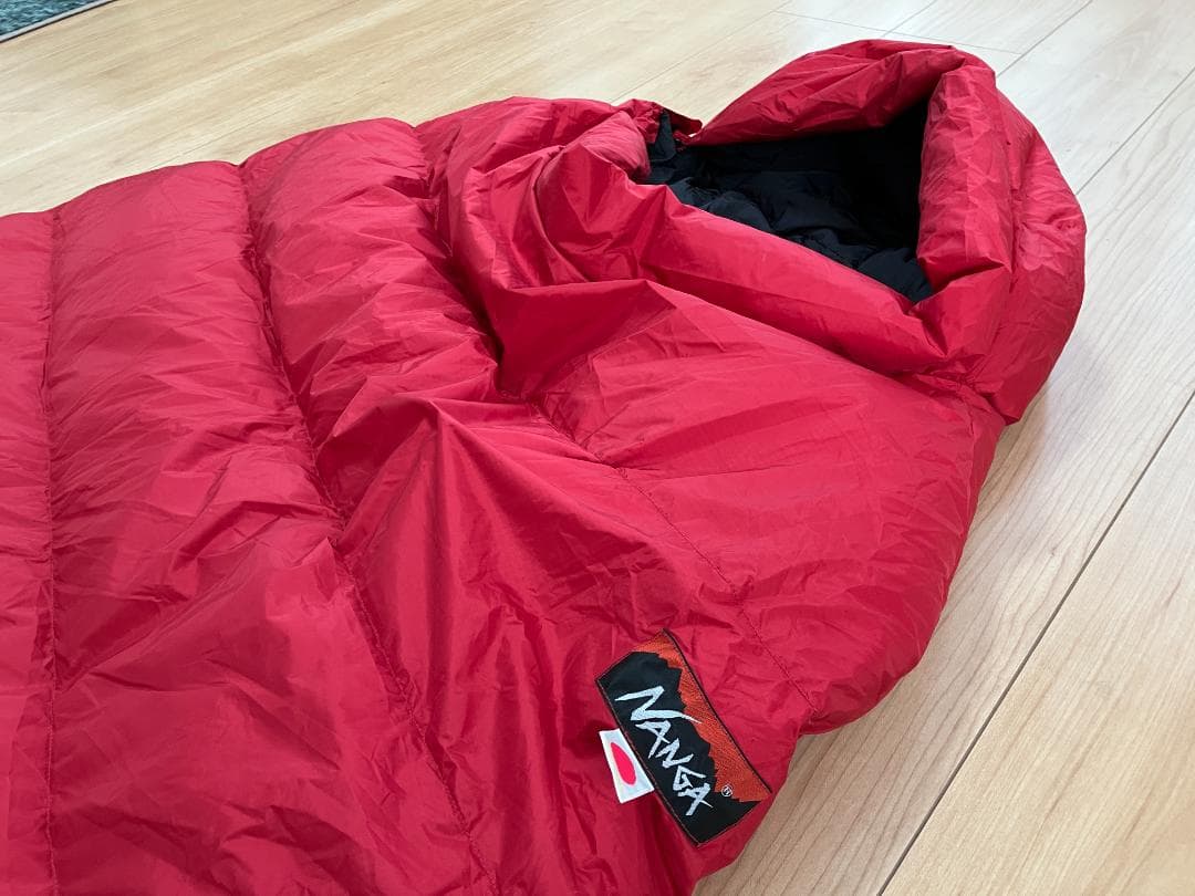 【美品】ナンガ NANGA シュラフ 寝袋 オーロラ 350 STD 赤 S