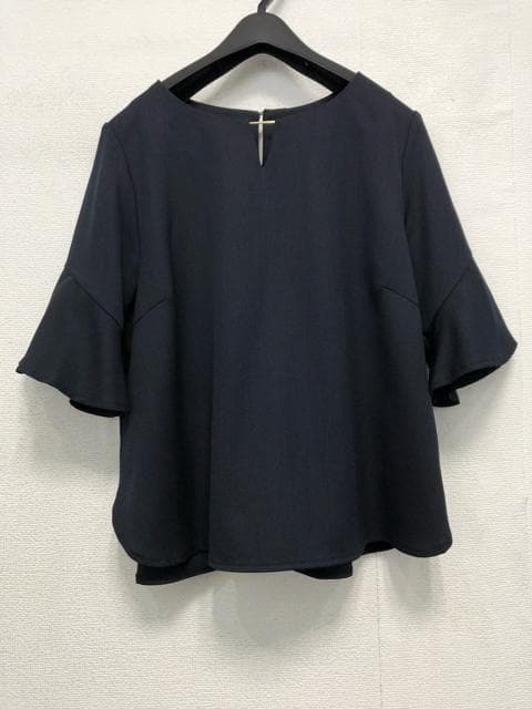 新品☆LL♪紺系♪ワイドパンツスーツ3点セット♪お仕事・フォーマルにも◯D365