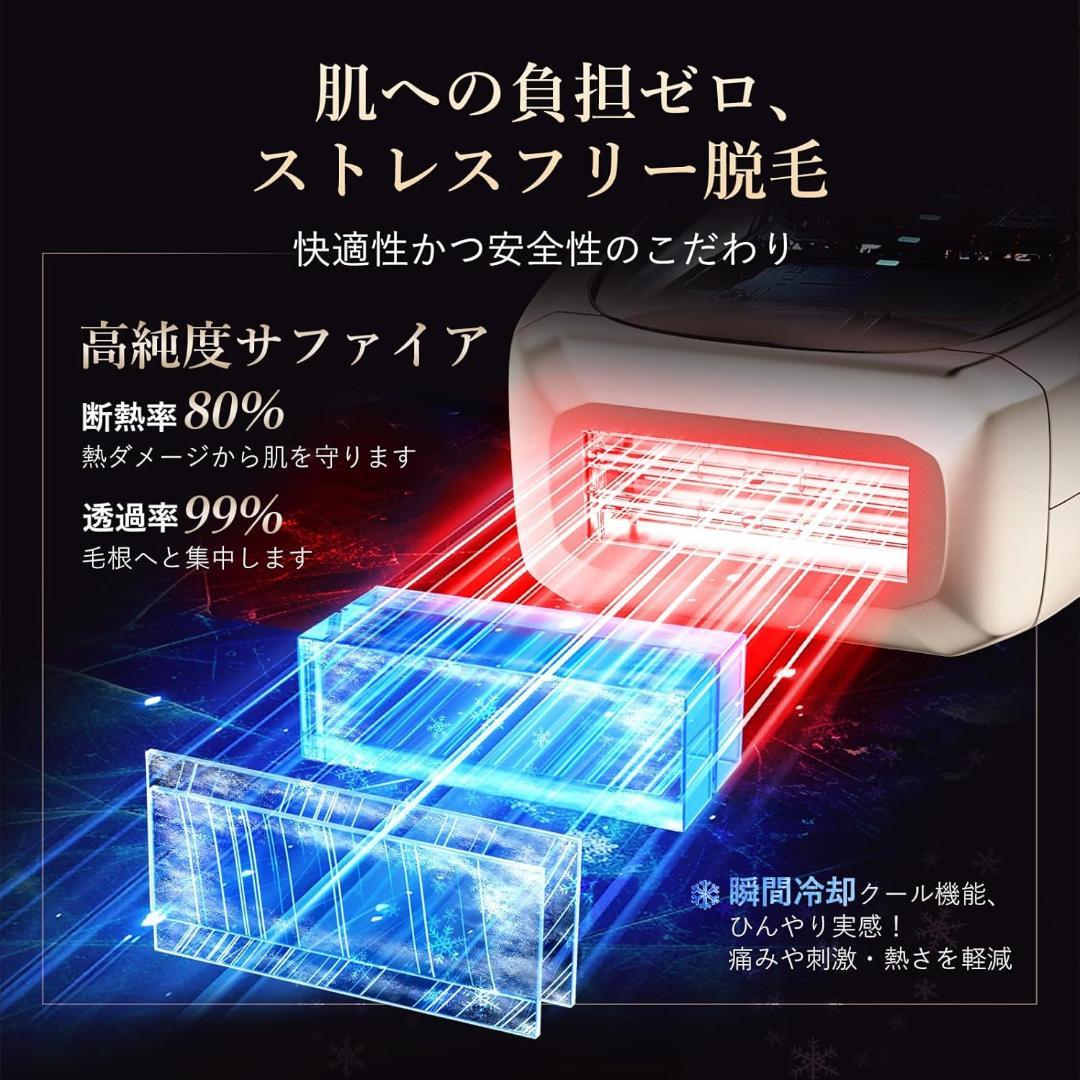 未使用❣️ANLAN 脱毛器 Zap 光脱毛器 無痛 髭/VIO対応 サファイア