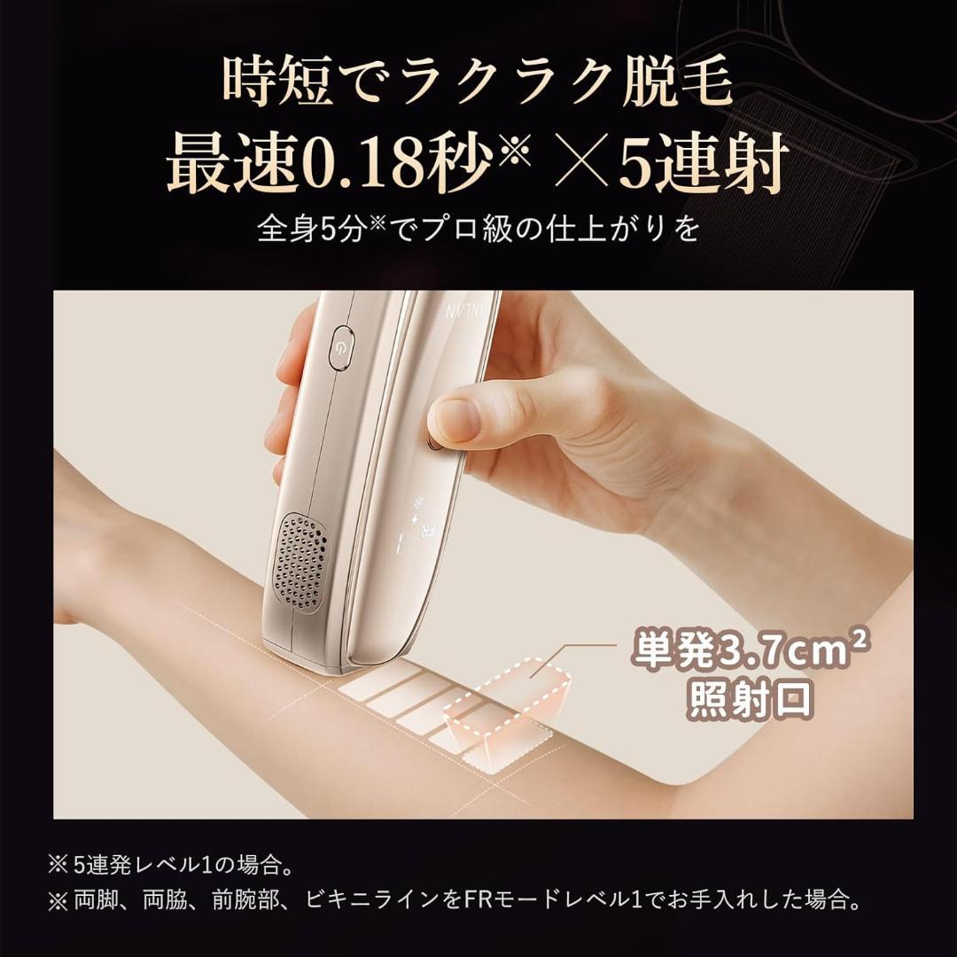 未使用❣️ANLAN 脱毛器 Zap 光脱毛器 無痛 髭/VIO対応 サファイア