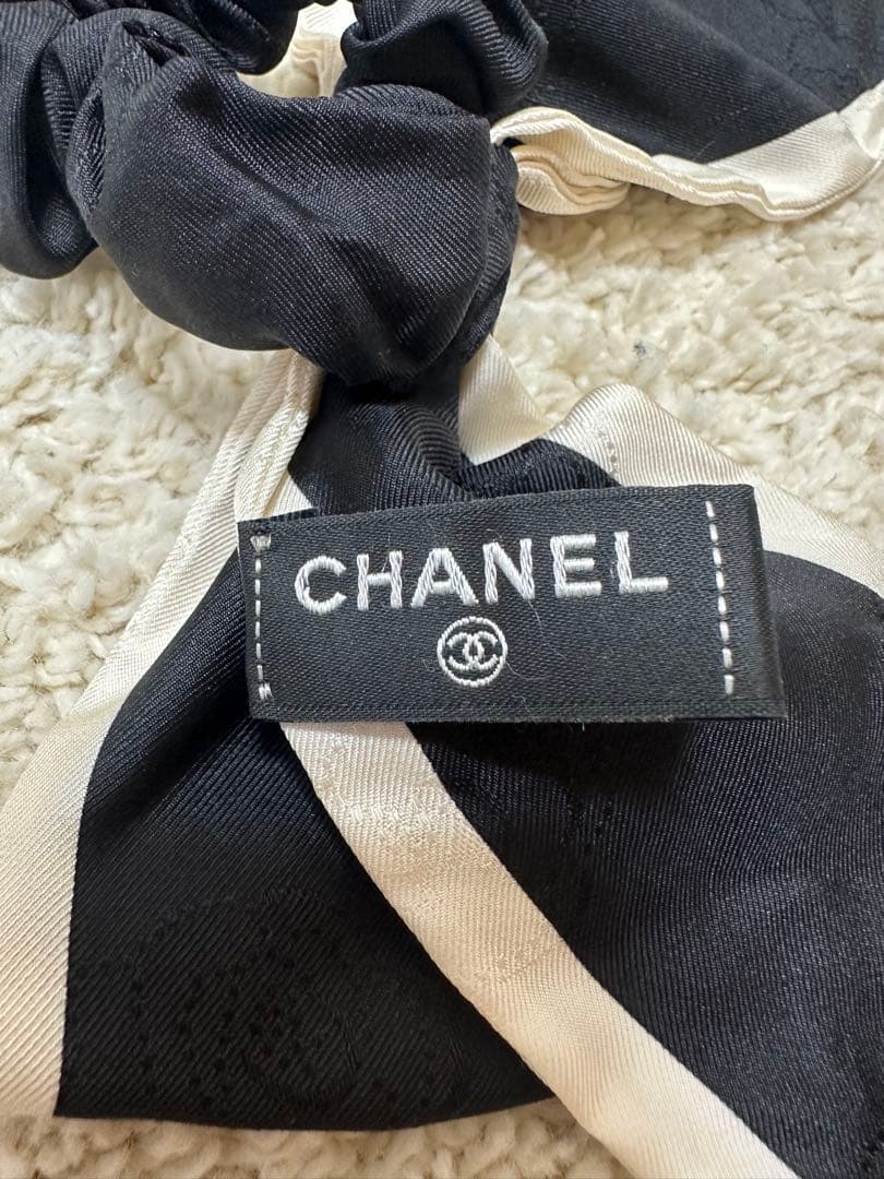 CHANEL シャネル リボン　シュシュ　ヘアアクセサリー