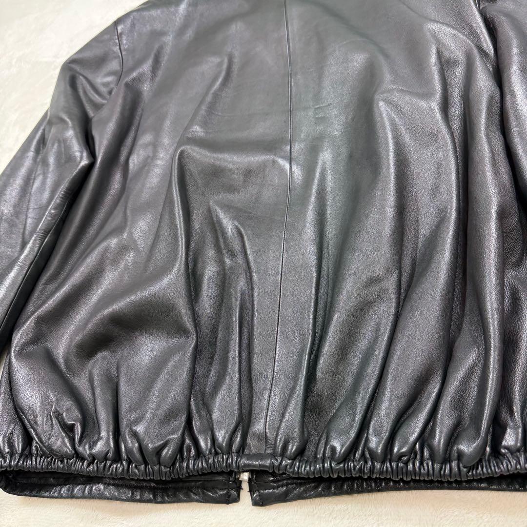 Dulcamara ドゥルカマラ ラムレザー バルーンブルゾン M 黒