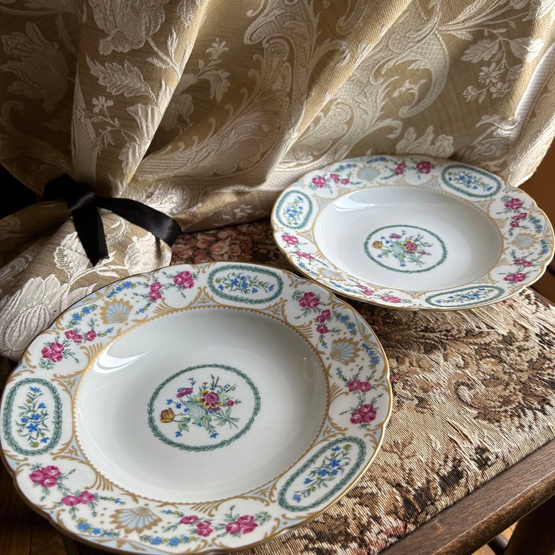 新品 フランス製 Bernardaud vigny❁ fleur リムディッシュ