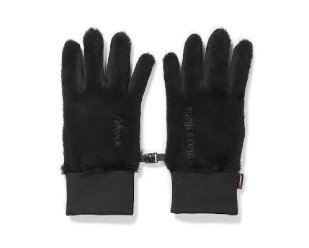 ワコマリア　ナンガ　コラボ　手袋　ブラック　NANGA FLEECE GLOVE