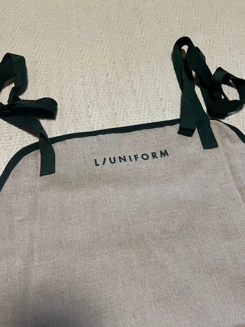 【L/UNIFORM】エプロン（グリーン）　新品・未使用品