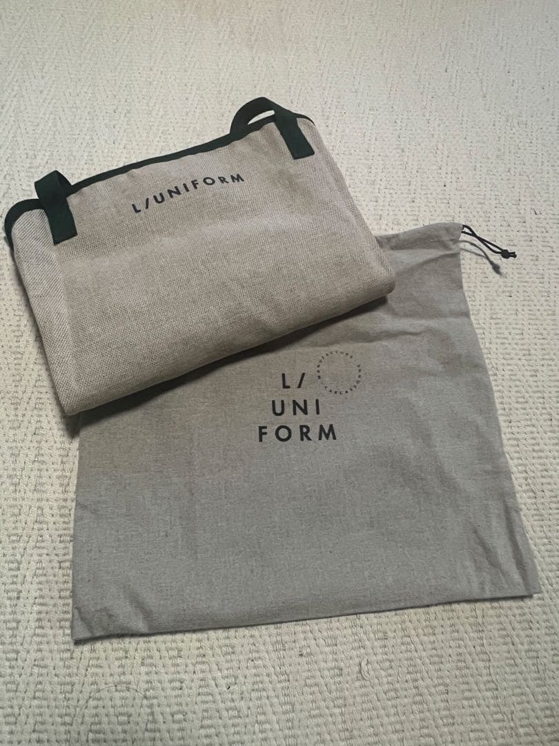 【L/UNIFORM】エプロン（グリーン）　新品・未使用品