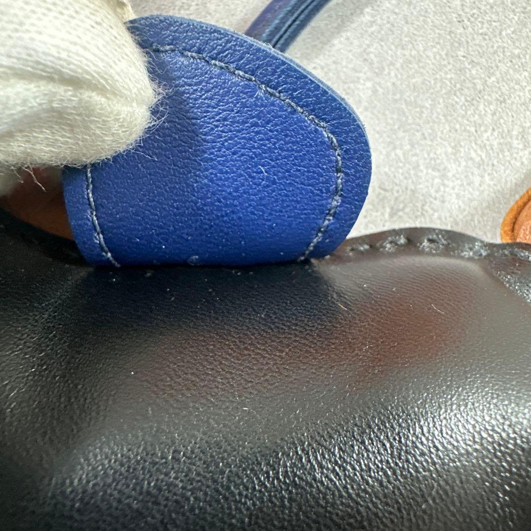 HERMES エルメス ロデオチャーム AMノアール ゴールド ブルーサフィール