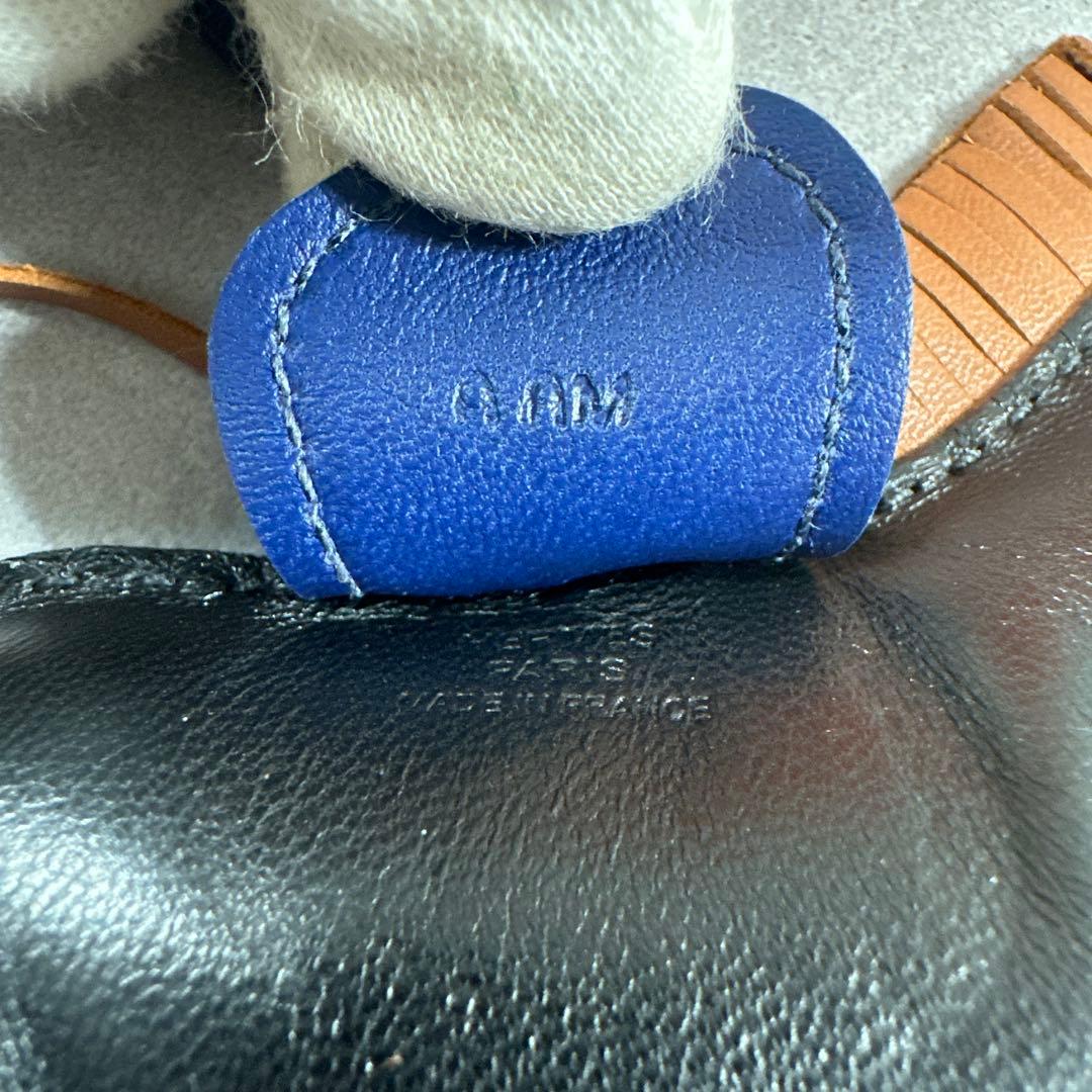 HERMES エルメス ロデオチャーム AMノアール ゴールド ブルーサフィール