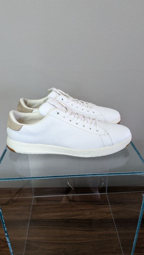 極美品 cole haan レザースニーカー 9.5 27cm 白