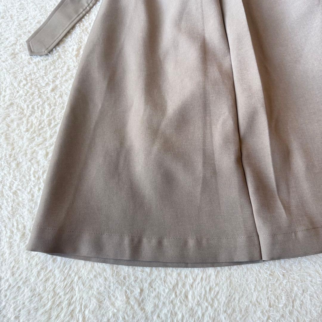 コヒナ レザーライクカラートレンチコート 2way グレージュ 未使用級