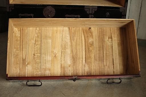 綺麗な丸金具庄内箪笥　抽斗6杯　タンス　収納　古家具　古民家　時代家具