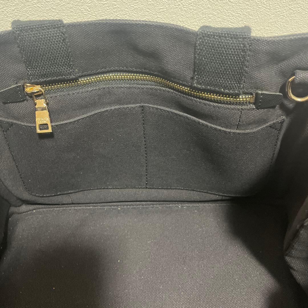 PRADA ブラック 黒 カナパ M