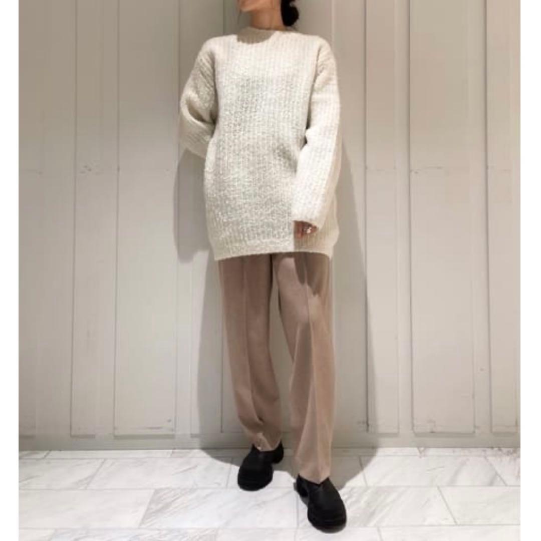 美品✨オーラリー MILLED WOOL MOLE KNIT ブルー
