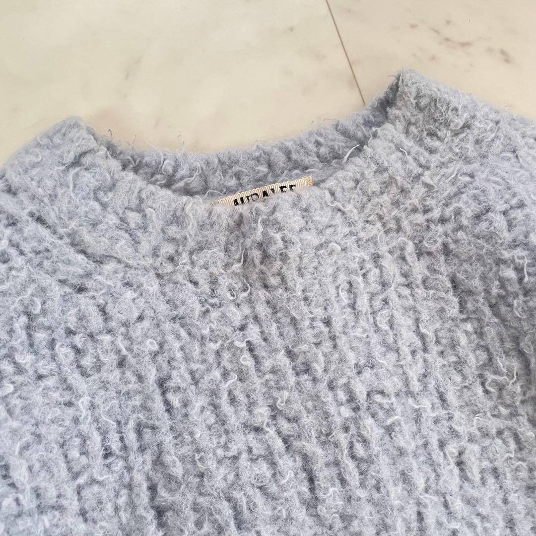 美品✨オーラリー MILLED WOOL MOLE KNIT ブルー