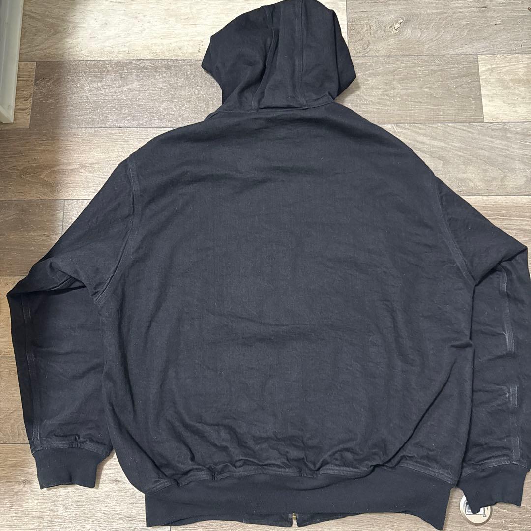 25AW COMOLI ブラックデニムジップパーカ 3