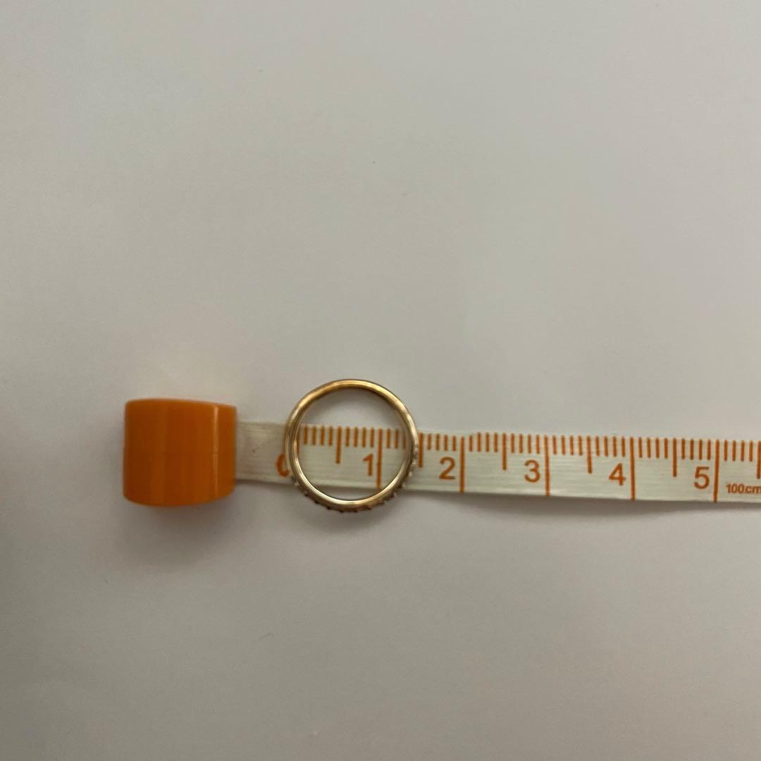 4℃ ハーフエタニティ　ピンキーリング