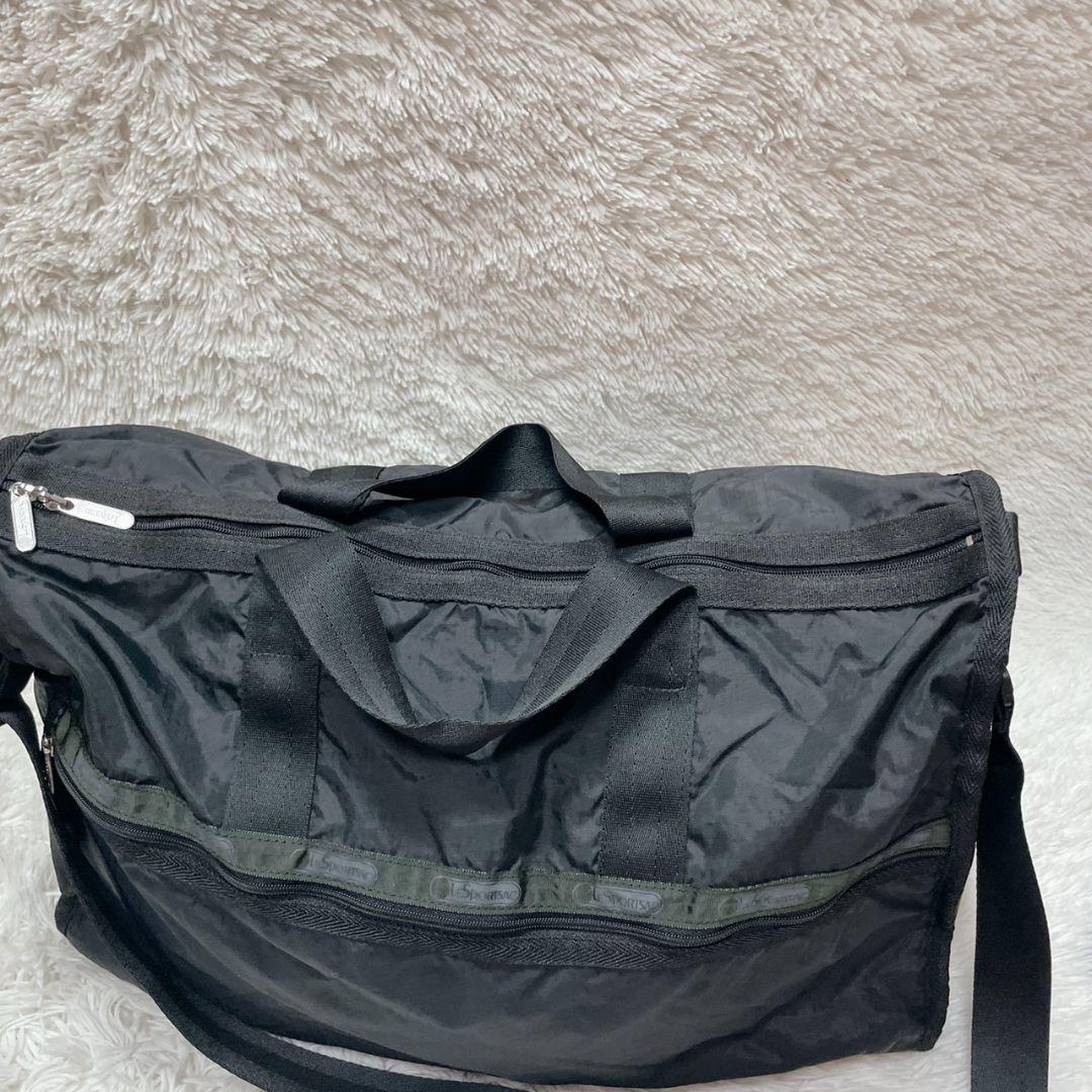 新品 レスポートサック ポーチ付き ブラック ボストンバッグ 2way