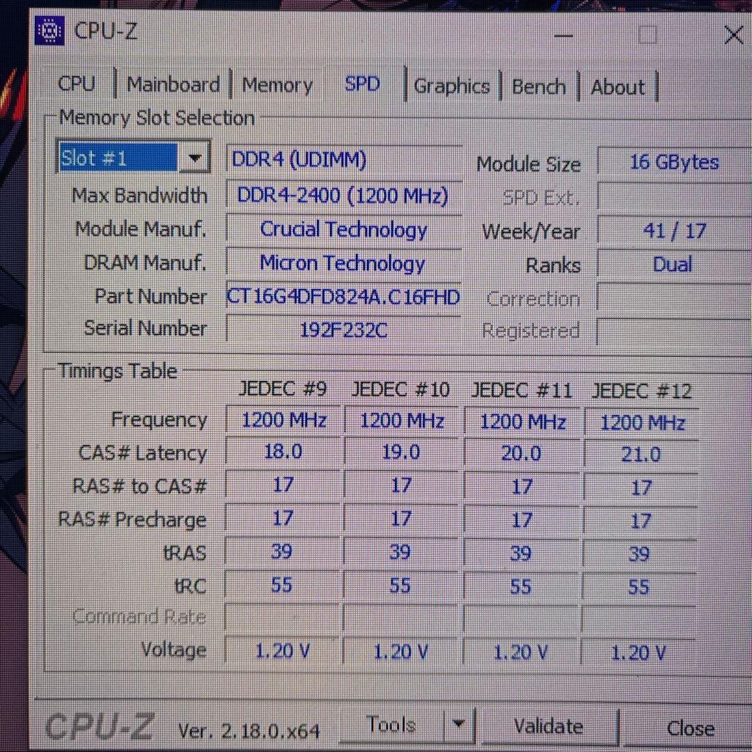 も*と様 Crucial DDR4 32GB 2400MHz