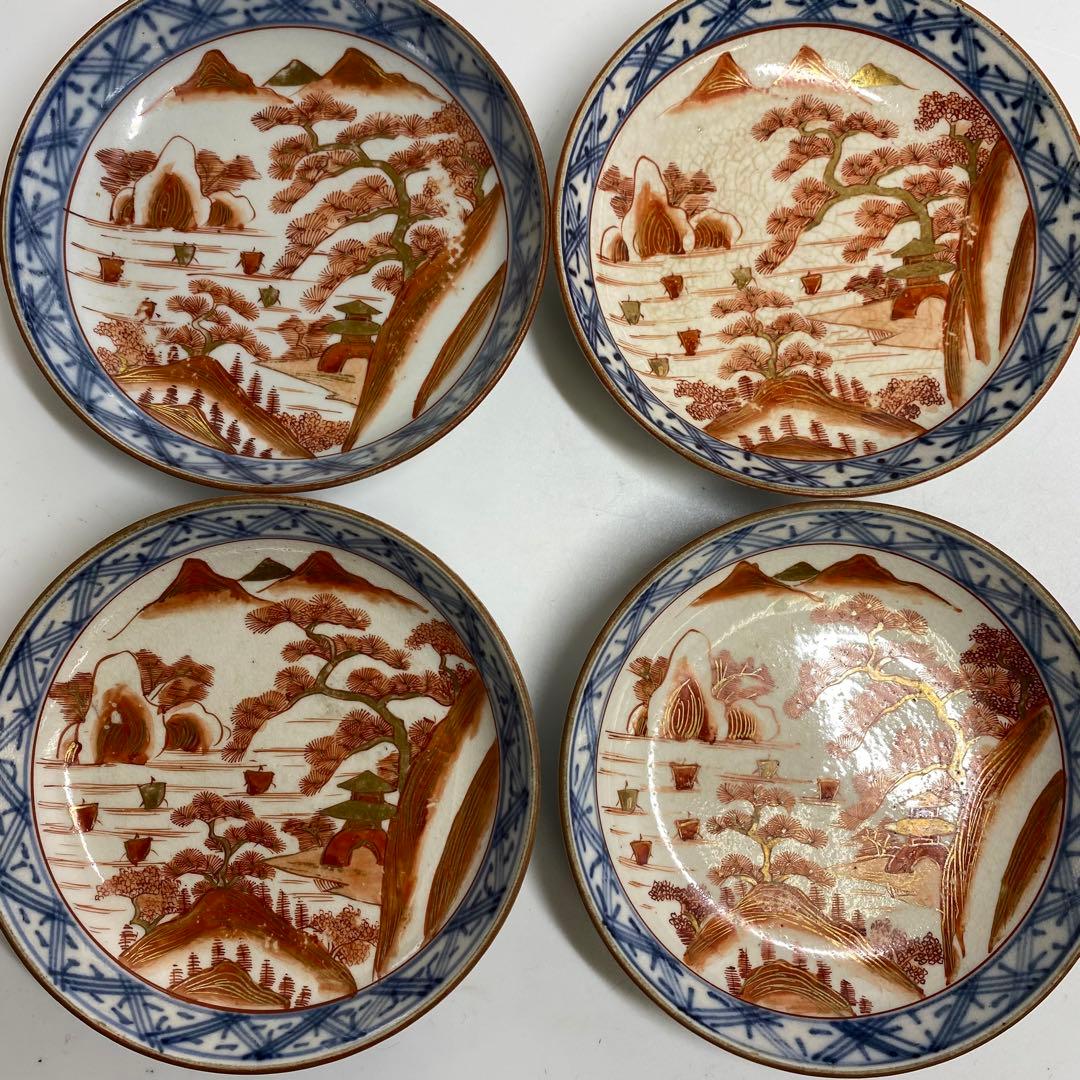 明治初期　九谷焼　17枚　幅11.5cm 東K7-1216①