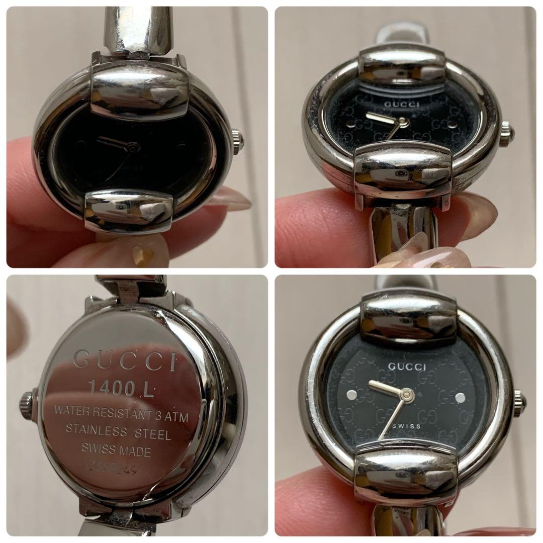 【稼働品】GUCCI■GG文字盤　バングル　レディースウォッチ