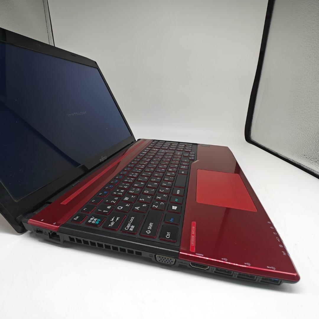 【富士通】LIFEBOOK 爆速i7 SSD512GB 16GB 赤 ノートPC