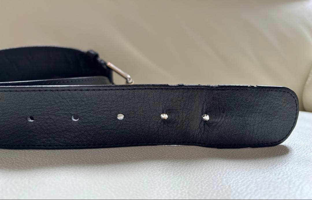 ⭐︎BALENCIAGA⭐︎ロゴベルト　505071　レザー　ブラック　メンズ