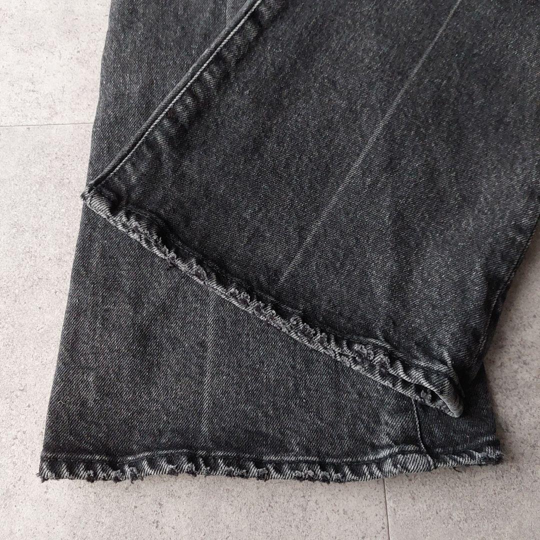 美品 MOUSSY MVS BLACK FLARE 23 マウジー フレアデニム