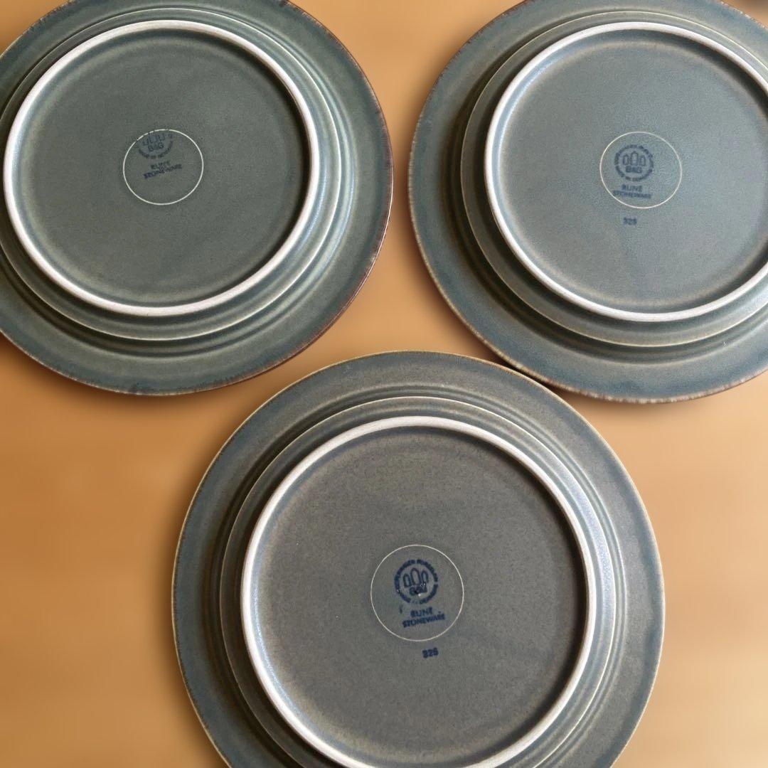 デンマーク　クイストゴーRUNE陶器ディナープレート5枚セット