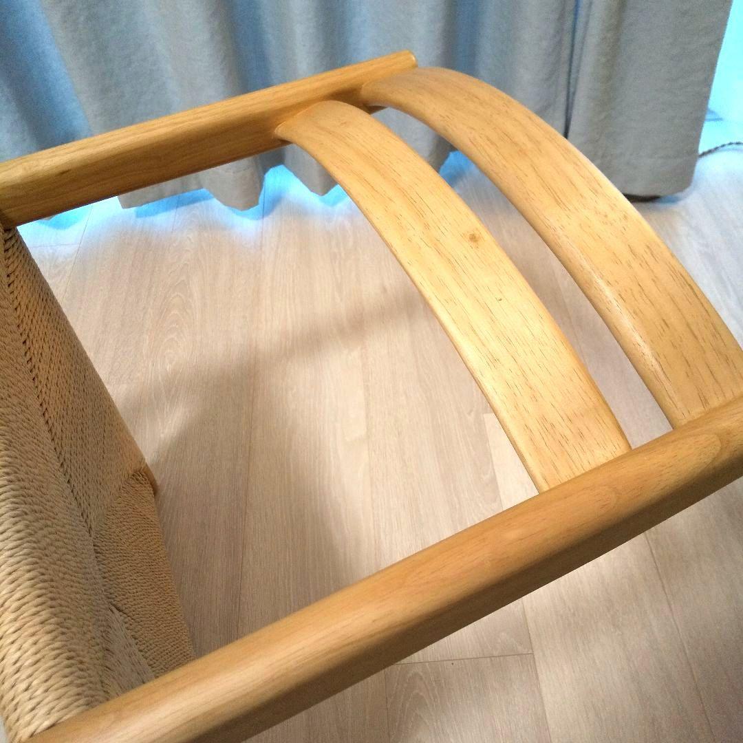 美品【無印良品】木製ペーパーコードチェア②