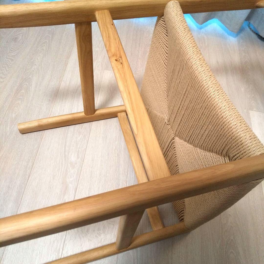 美品【無印良品】木製ペーパーコードチェア②