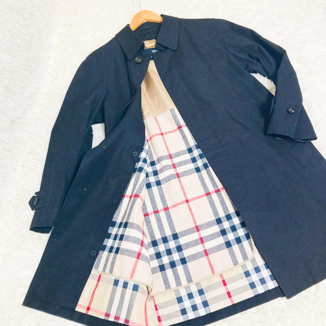 美品✨ BURBERRY ステンカラーコート ブラック ライナー付き L