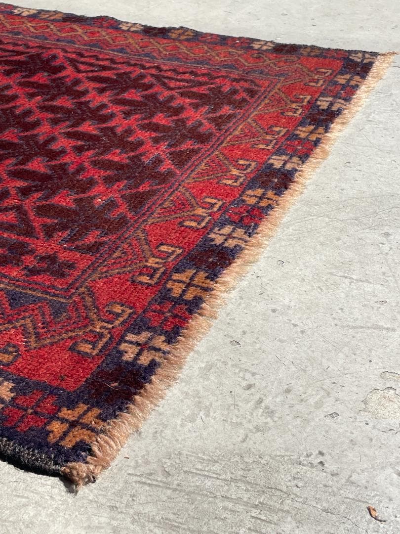 【vintage rug】バルーチ族　ヴィンテージ　アフガン　幾何学模様