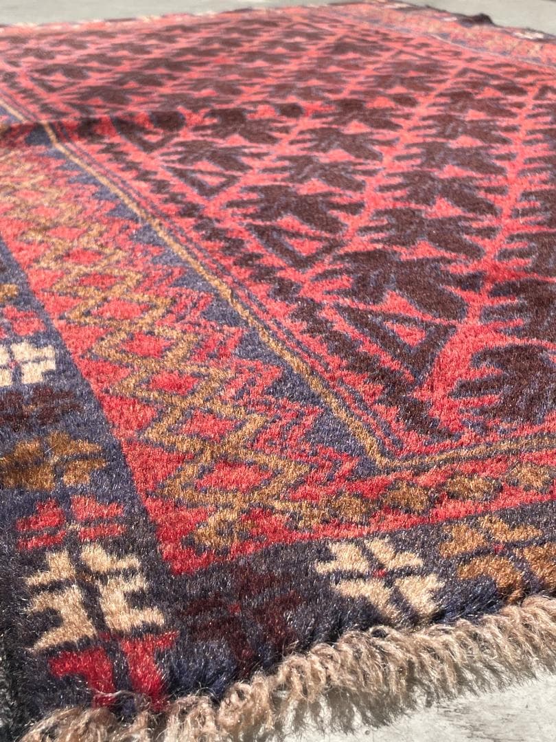 【vintage rug】バルーチ族　ヴィンテージ　アフガン　幾何学模様