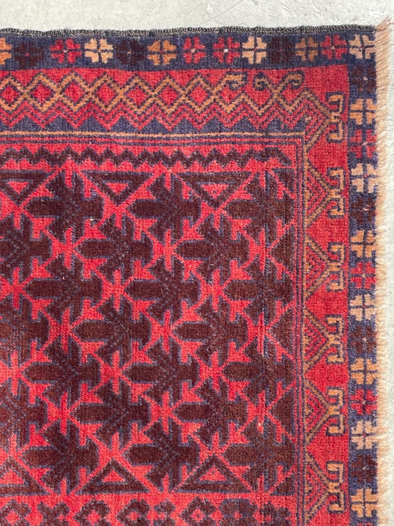 【vintage rug】バルーチ族　ヴィンテージ　アフガン　幾何学模様