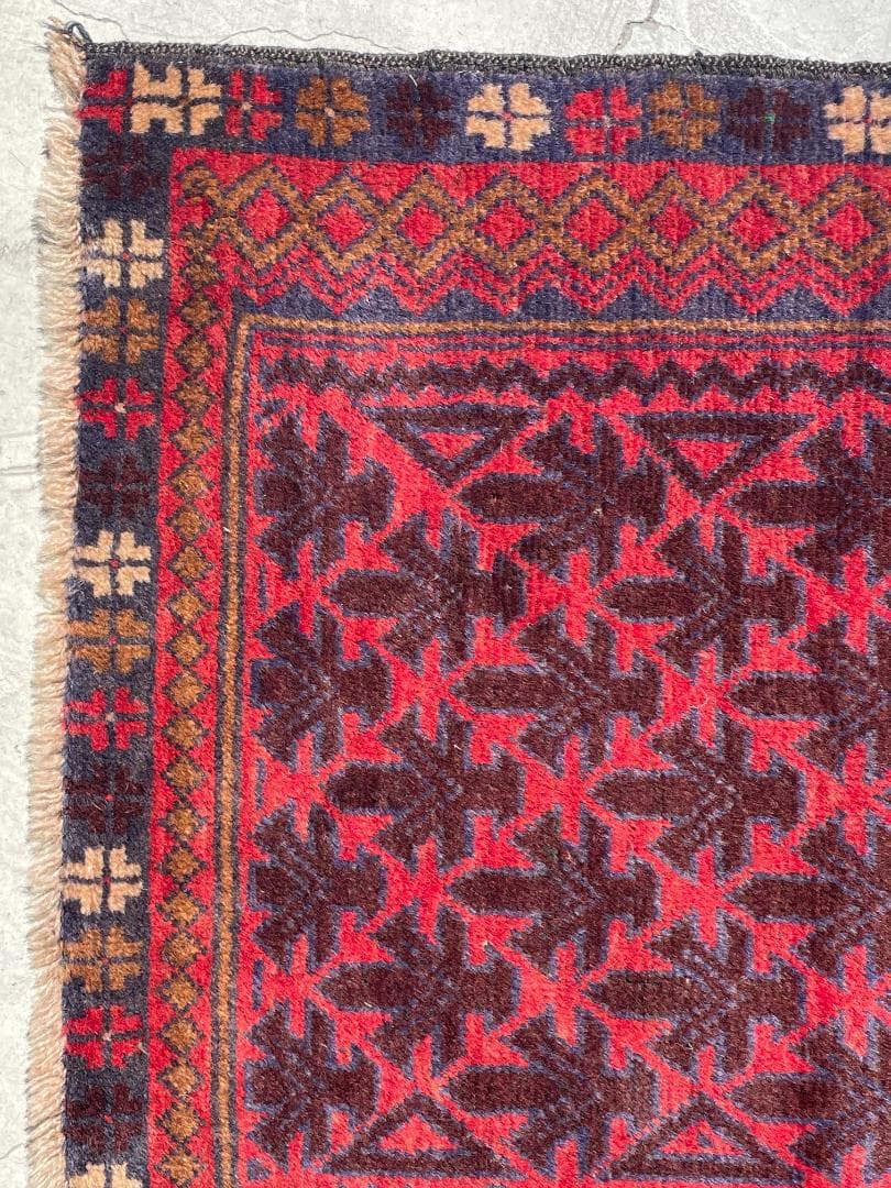 【vintage rug】バルーチ族　ヴィンテージ　アフガン　幾何学模様