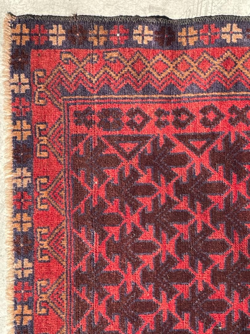 【vintage rug】バルーチ族　ヴィンテージ　アフガン　幾何学模様