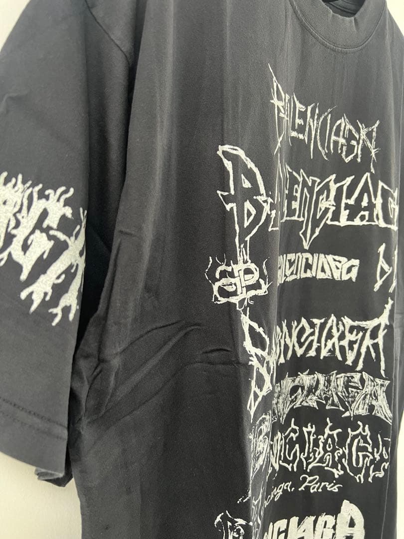 BALENCIAGA ブラック Tシャツ グラフィックプリント
