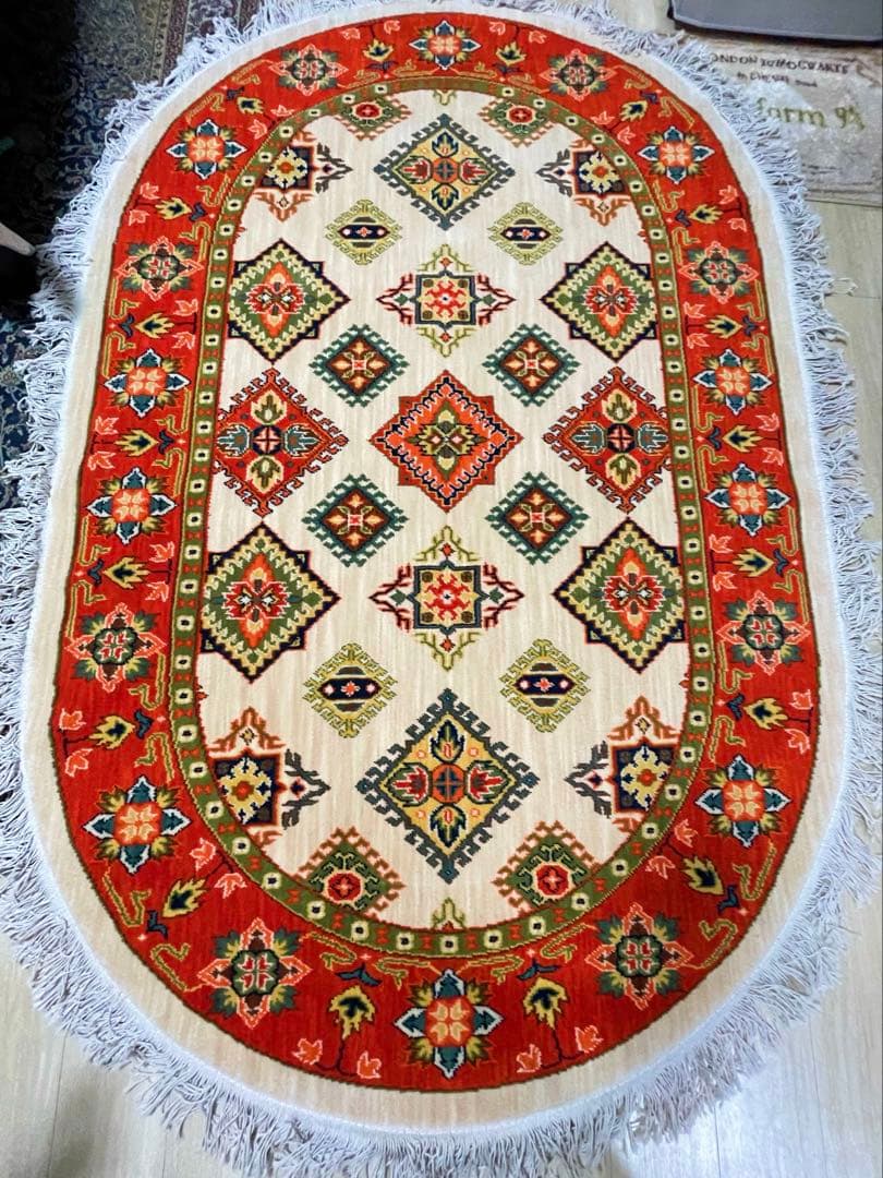 【新品】100%ウール絨毯　リビング　シルクロード　ラグ　カーペット　レトロ