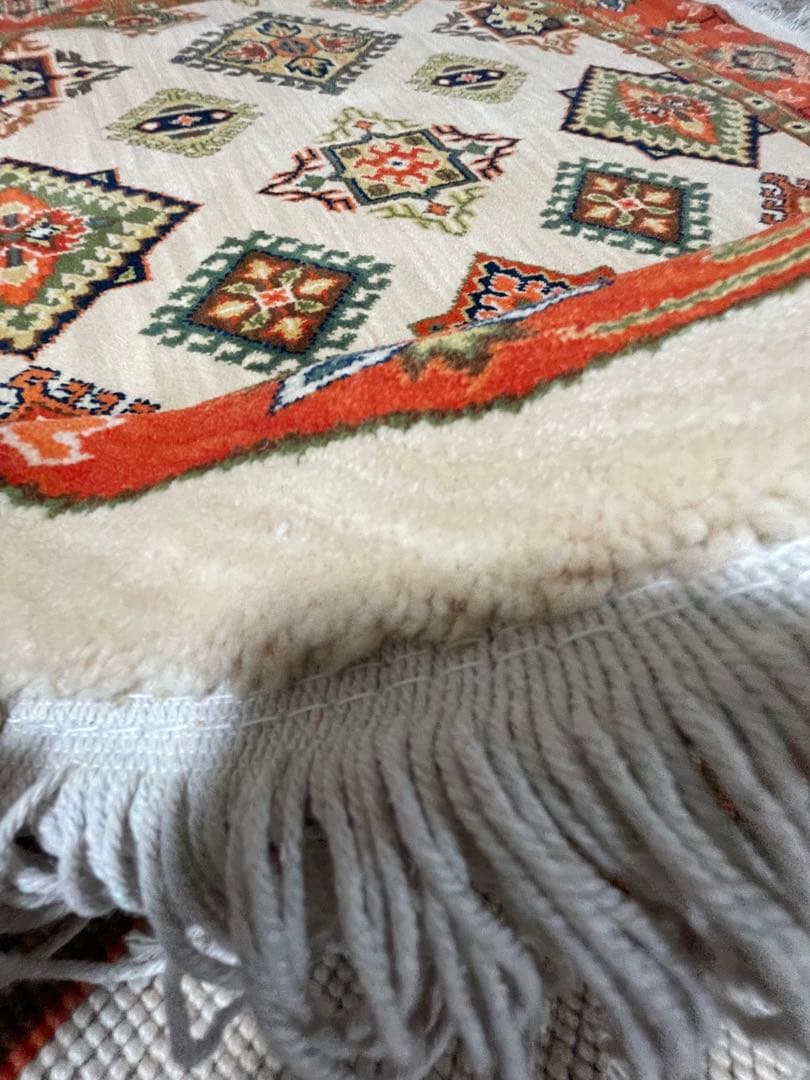 【新品】100%ウール絨毯　リビング　シルクロード　ラグ　カーペット　レトロ