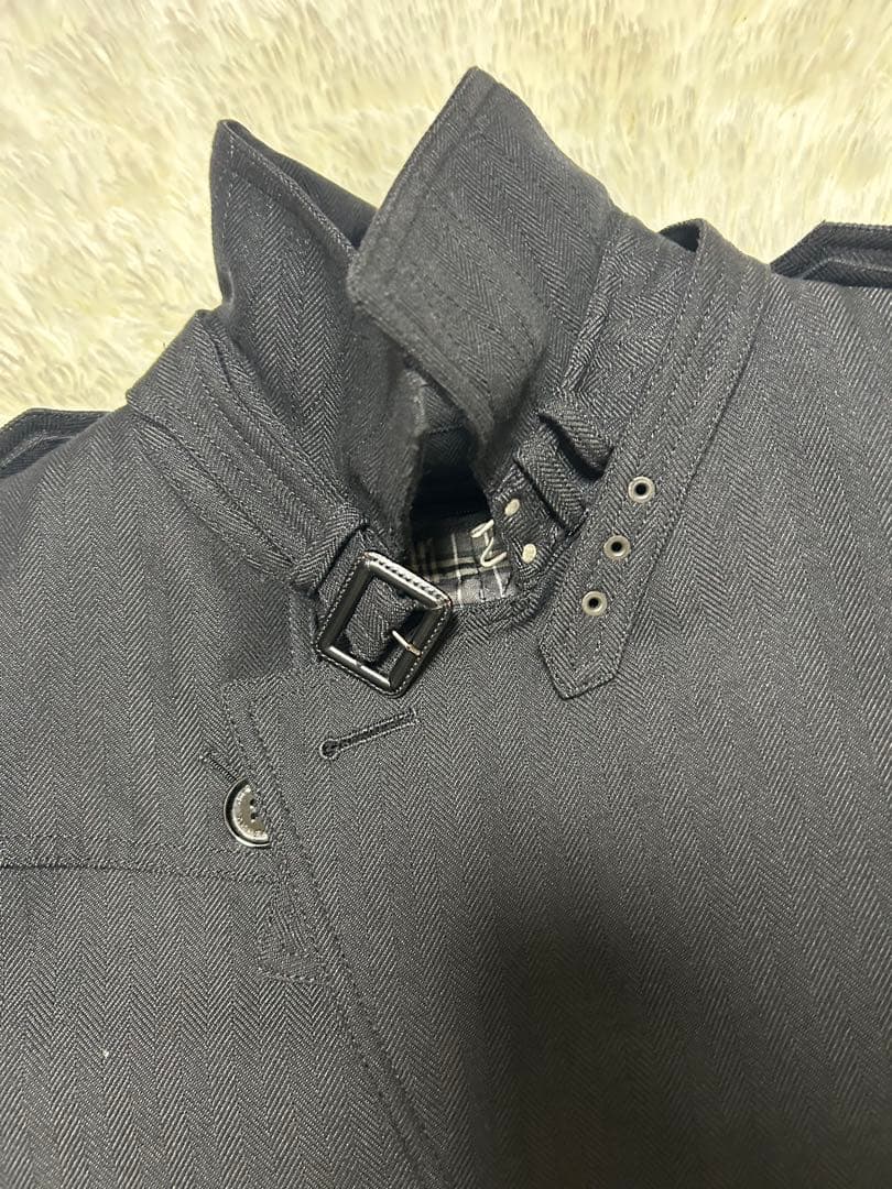 バーバリーブラックレーベル　トレンチコート　ライナー　ベルト付　チェック　M