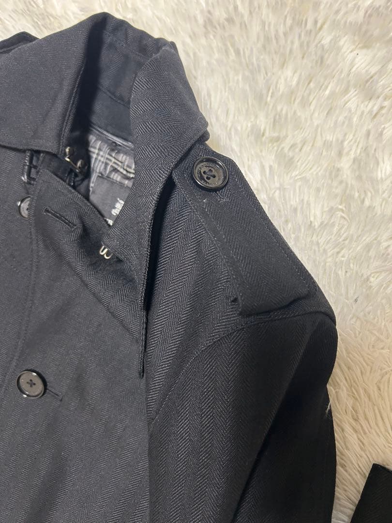 バーバリーブラックレーベル　トレンチコート　ライナー　ベルト付　チェック　M