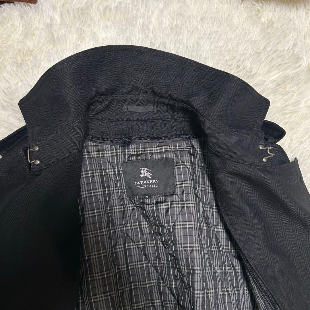 バーバリーブラックレーベル　トレンチコート　ライナー　ベルト付　チェック　M