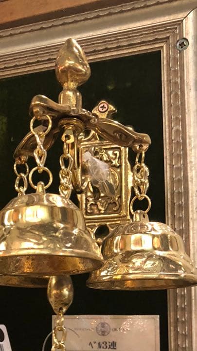 アンティークベル3連 ロココ調 ロココ イタリア製 ヨーロピアンインテリア 姫系