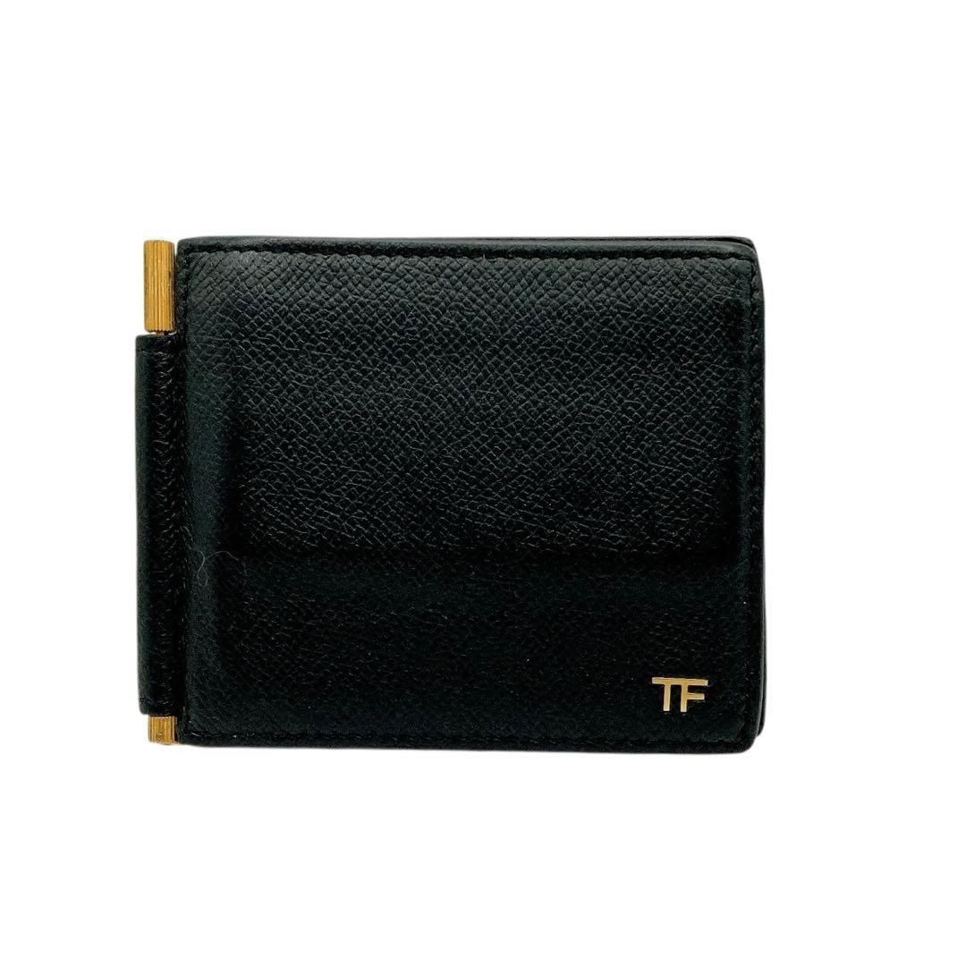 美品✨トムフォード　マネークリップ　カードケース　サフィアーノ　レザー　ブラック