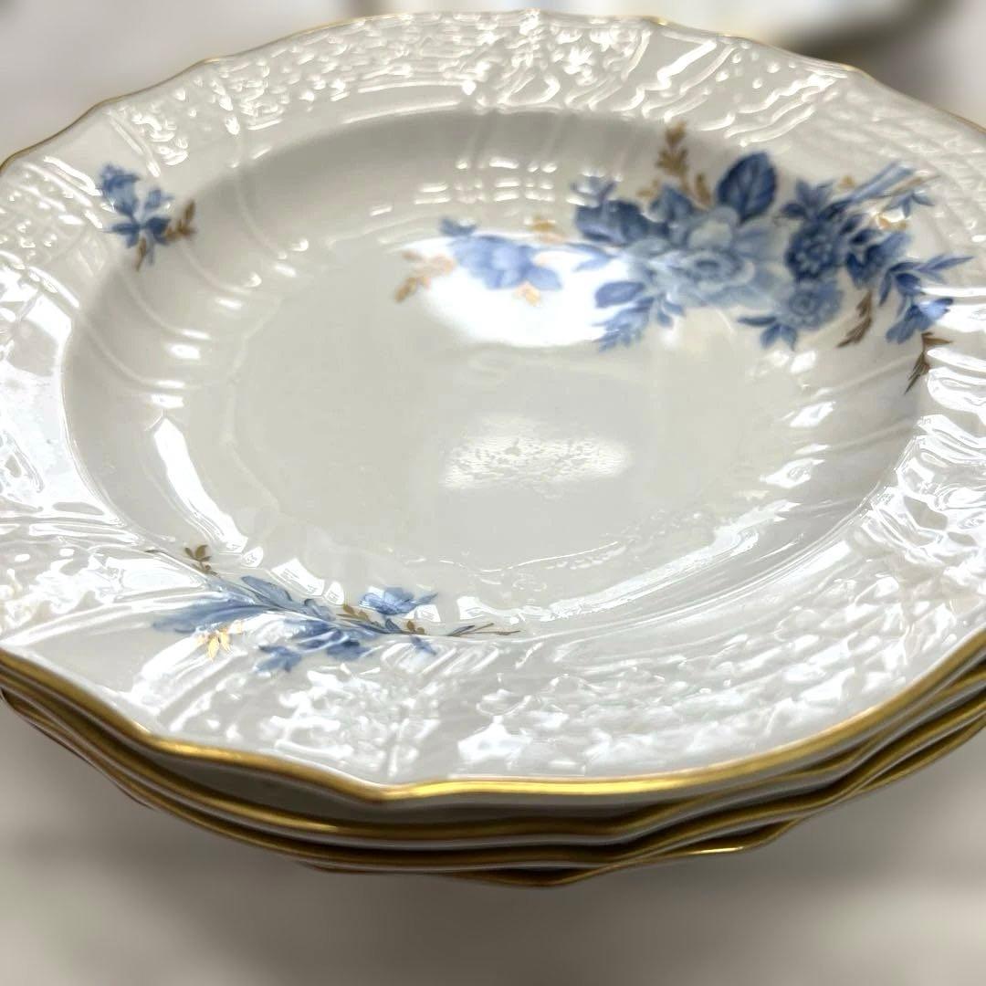 Hutschenreuther 青い花柄皿 6枚セット