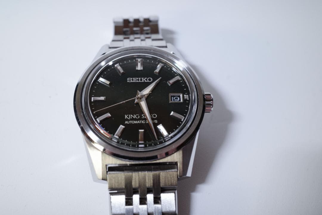 SEIKO KING SEIKO SDKS025　グリーン文字盤　革バンド付き