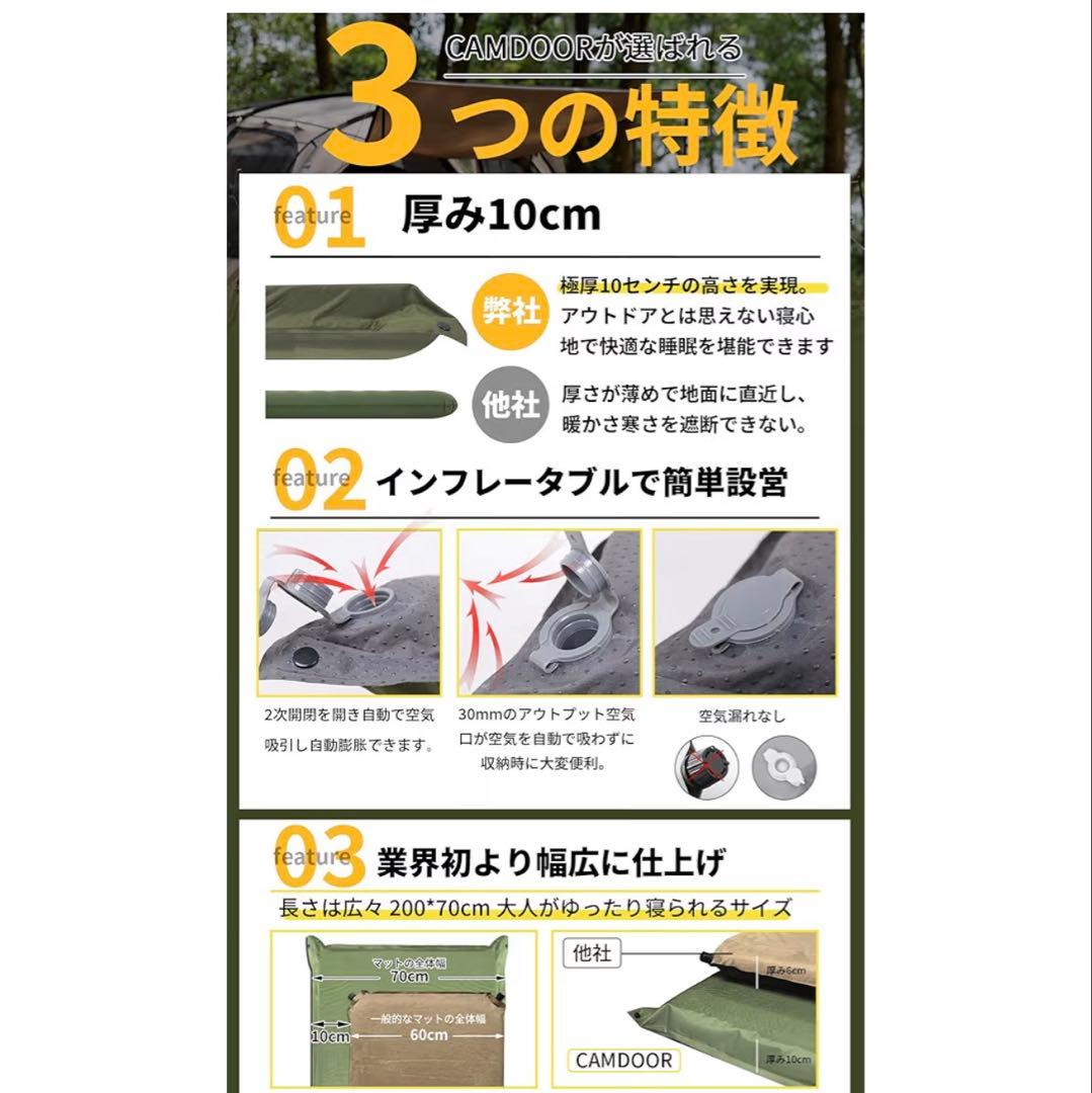 CAMDOOR インフレーターマット 2個セット