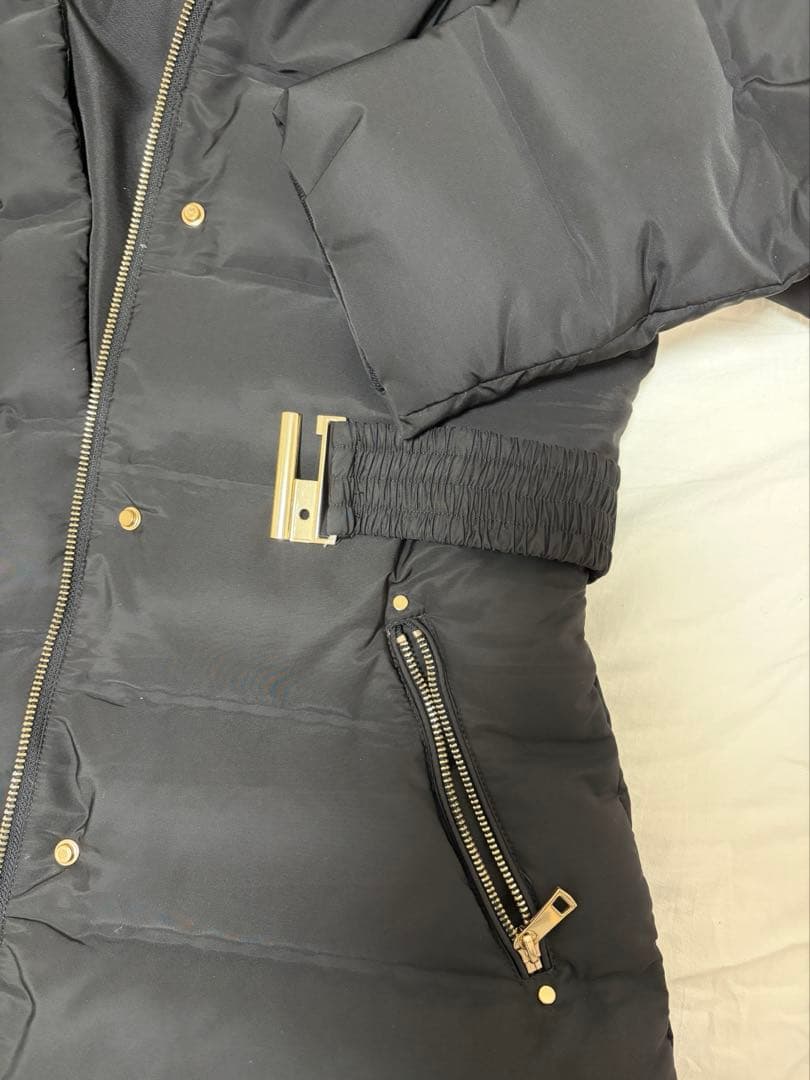 ZARA ザラ パフジャケット ダウンコート ロング丈 フードファー