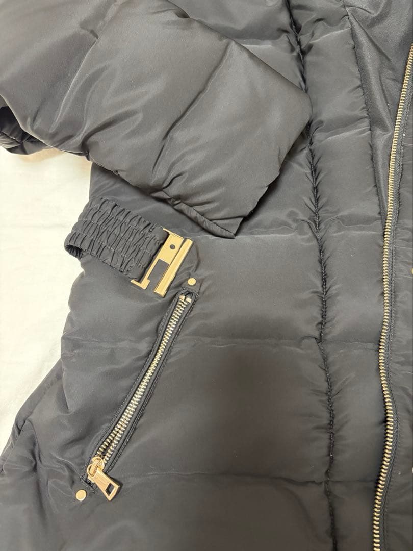 ZARA ザラ パフジャケット ダウンコート ロング丈 フードファー